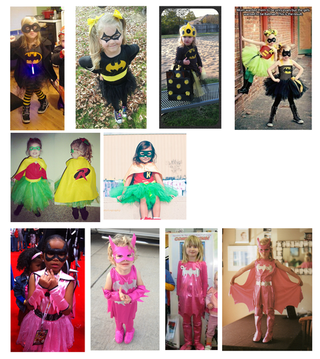 Illustration for article titled Artist transforms little girls in superhero costumes into super art